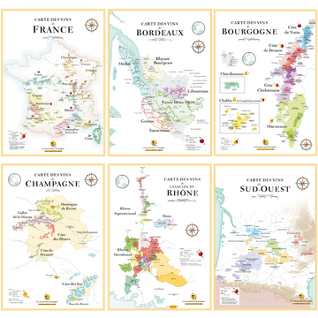 Affiche 'La Carte Des Vins De France' – La Carte Des Vins Svp – QUÉ FAS? -  Concept Store